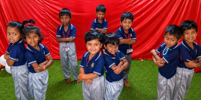 Group of preschool children