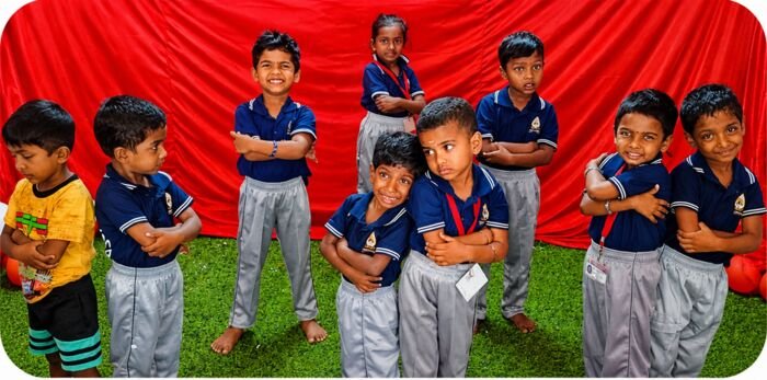 Preschool children happy moment